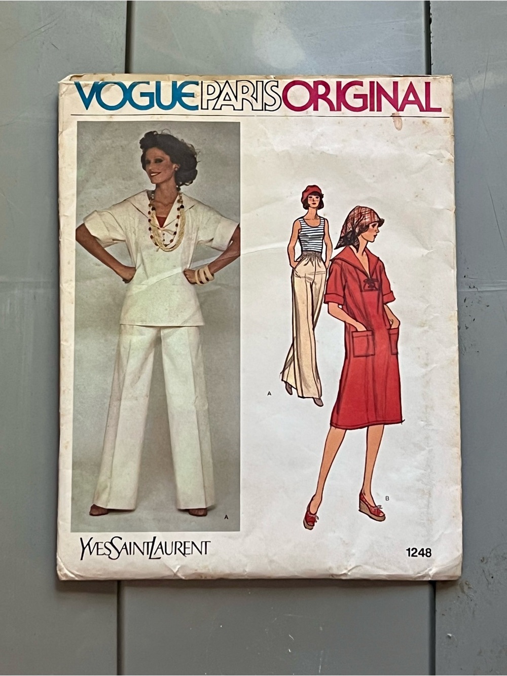 Vintage 70s Yves Saint Laurent sewing pattern